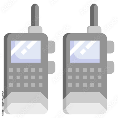 WALKIE TALKIE flat icon,linear,outline,graphic,illustration