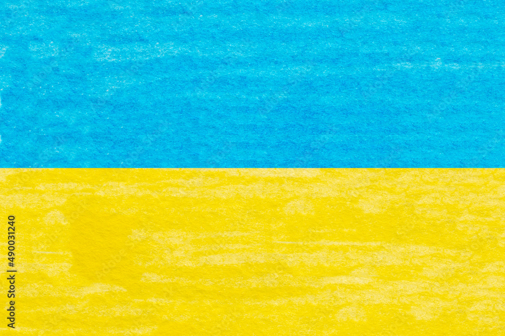 Painted flag of Ukraine. Ukrainian colors. Abstract vivid yellow blue textured background. Painted flag of Ukraine. Ukrainian colors. Abstract vivid yellow blue textured background.