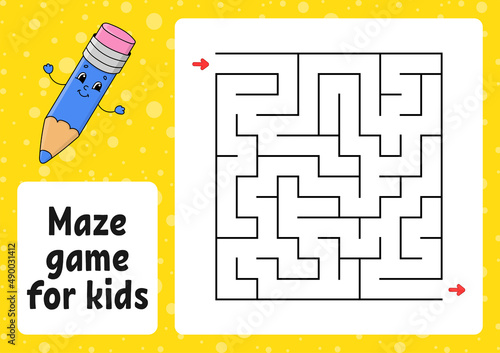 Maze Game, Worksheet Vector & Photo (Free Trial)