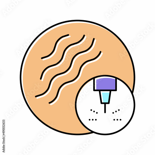 photorejuvenation skin laser color icon vector illustration