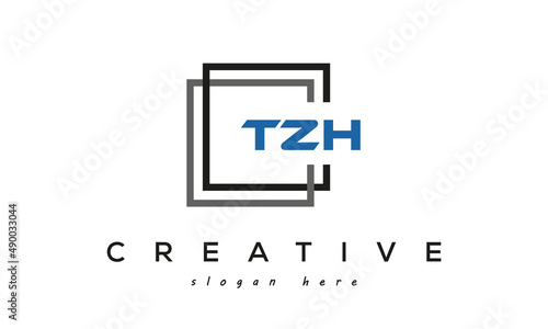 TZH creative square frame three letters logo photo