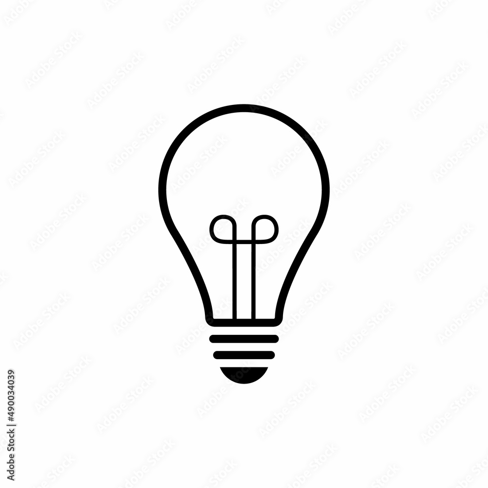 Light Bulb Icon Vector isolated on White Background Light Bulb Icon Vector isolated on White Background