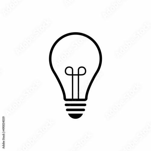 Light Bulb Icon Vector isolated on White Background