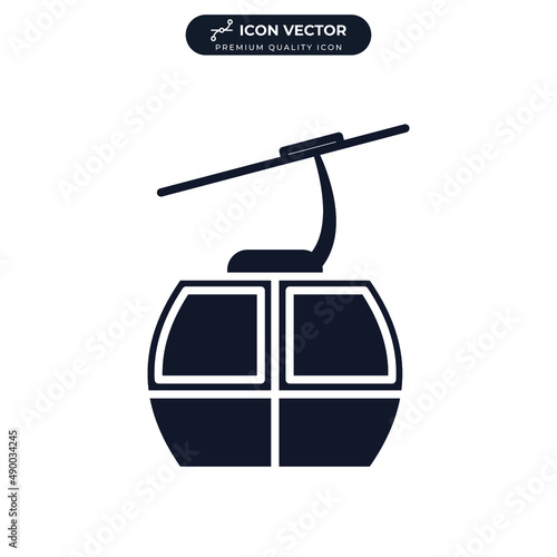 Cable car gondola icon symbol template for graphic and web design collection logo vector illustration