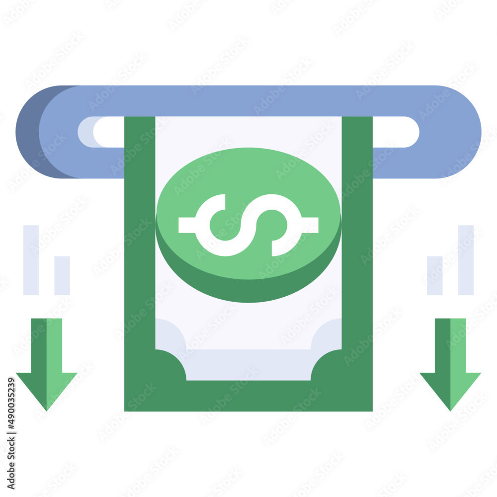 WITHDRAW flat icon,linear,outline,graphic,illustration WITHDRAW flat icon,linear,outline,graphic,illustration