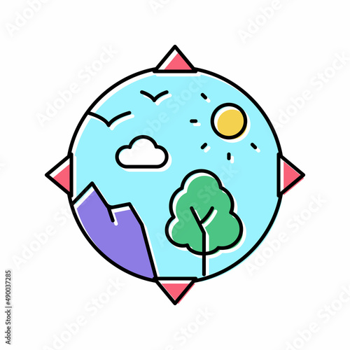 biosphere ecosystem color icon vector illustration photo