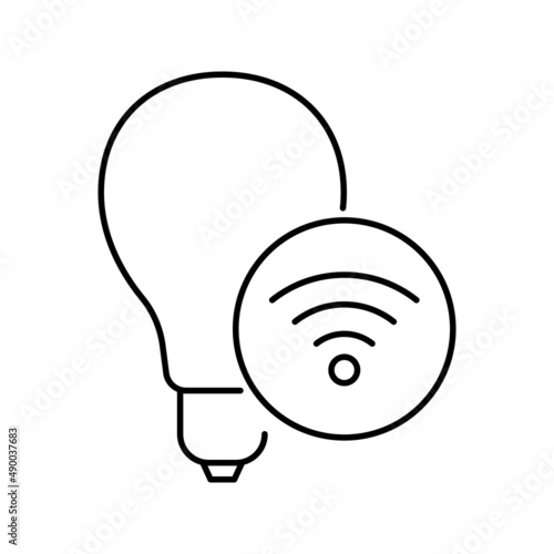 Wi-Fi led light vector icon editable stroke photo