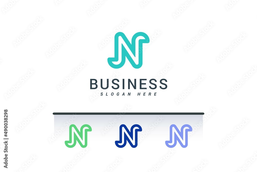 Letter N simple creative logo Letter N simple creative logo