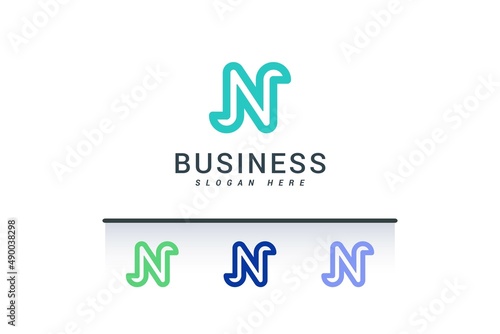 Letter N simple creative logo