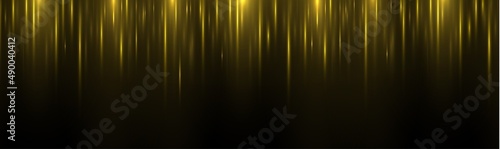 Fototapeta Naklejka Na Ścianę i Meble -  Yellow stripe, glow light lines vertical motion