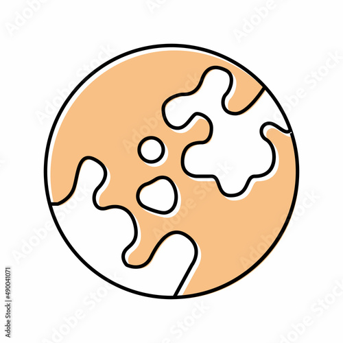 vitiligo skin disease color icon vector illustration photo