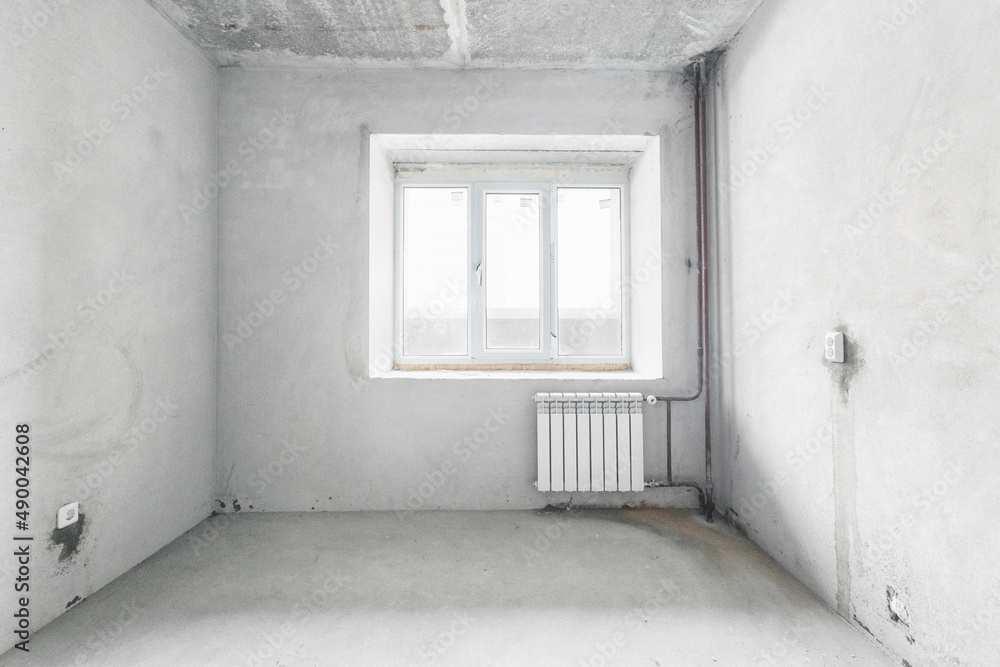 Fototapeta premium interior of the apartment without decoration in white colors
