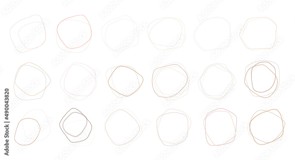Set of irregular organic shapeles linear elements. Topografy uneven circles and ellipses. Set of irregular organic shapeles linear elements. Topografy uneven circles and ellipses.