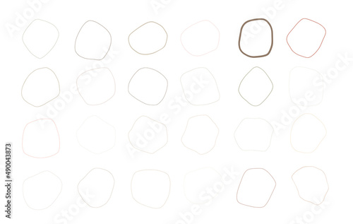 Set of irregular organic sh...
