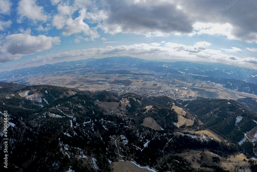 mountains and clouds