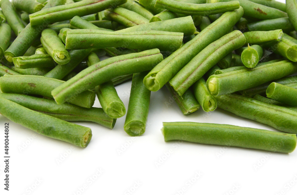 Green beans isolated on white background Green beans isolated on white background