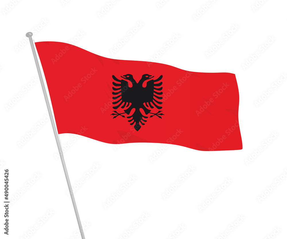 Albania  national flag. vector illustration
