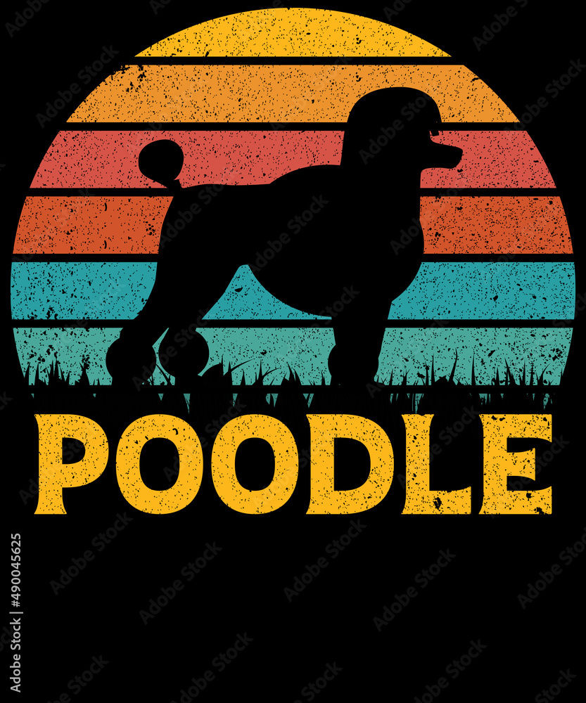 Poodle dog lovers t-shirts design