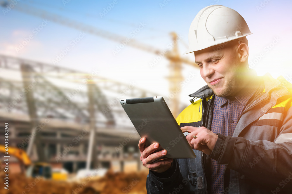 civil engineer at the construction site civil engineer at the construction site