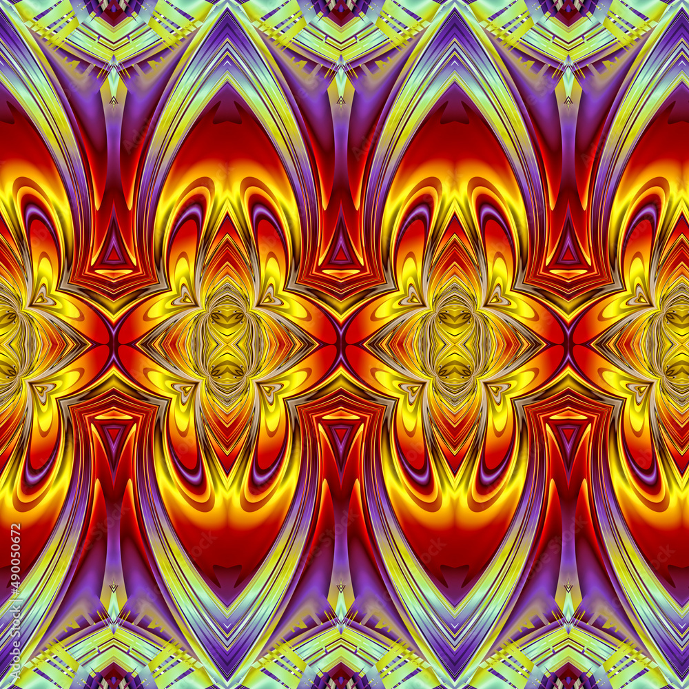 Fototapeta premium 3d effect - abstract geometric fractal pattern