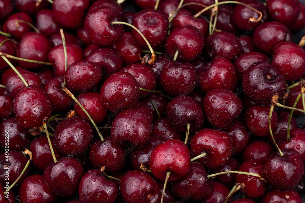 Sweet fresh cherry background. Sweet fresh cherry background.