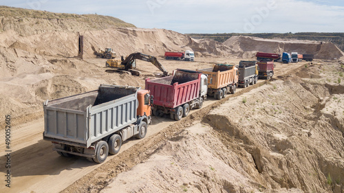 Trucks in the desert