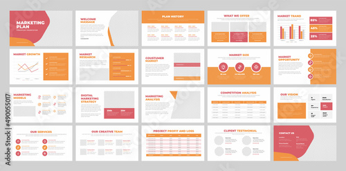 Marketing Plan Presentation template design.