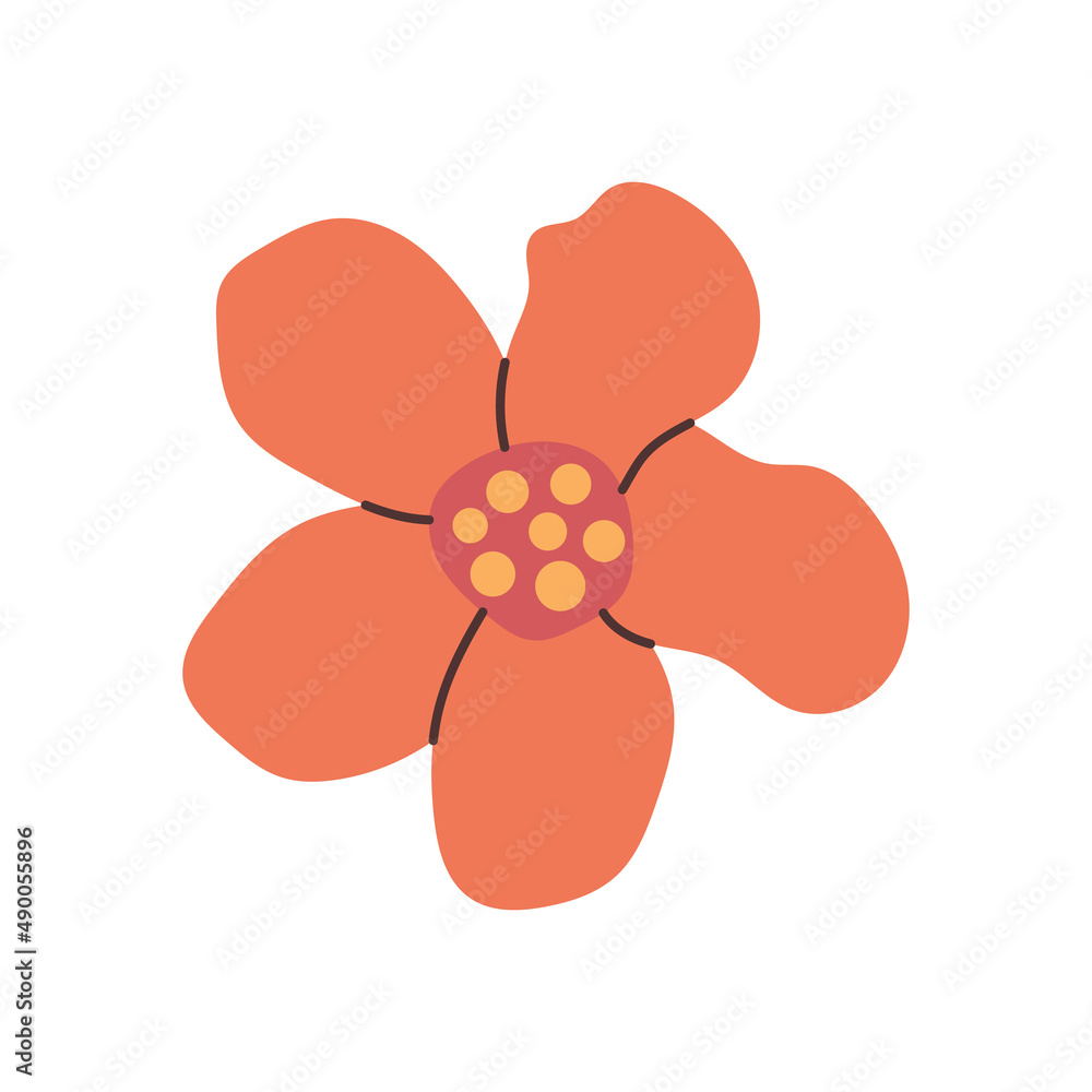 Hand drawn flower element for your design Hand drawn flower element for your design