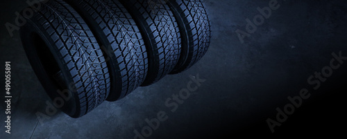 Car tire background.