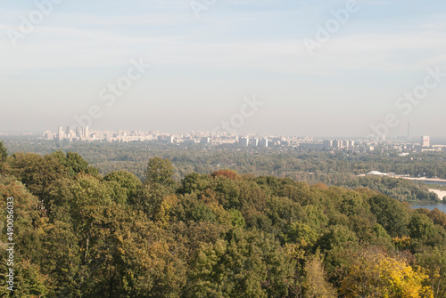 View of the city of Kyiv. Summer Kyiv 