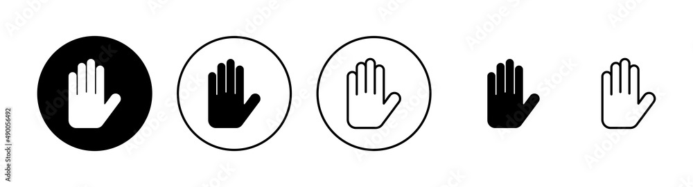 Hand icons set. hand sign and symbol. palm Hand icons set. hand sign and symbol. palm