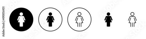 Female icons set. woman sign and symbol