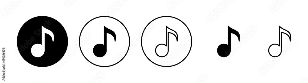Music icons set. note music sign and symbol Music icons set. note music sign and symbol