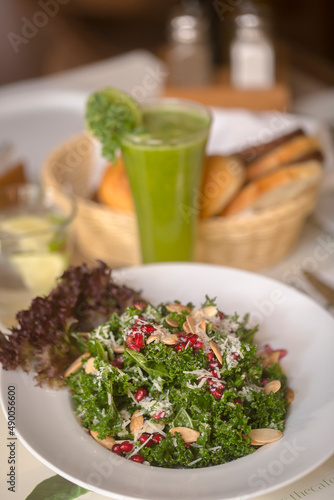 Kale salad and Kale juice