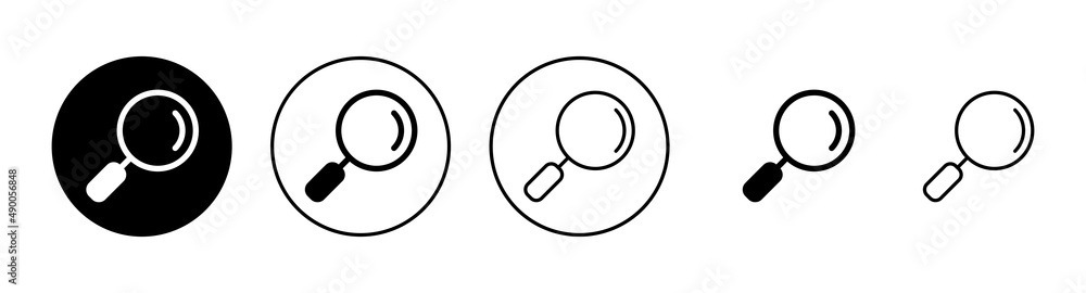 Search icons set. search magnifying glass sign and symbol Search icons set. search magnifying glass sign and symbol
