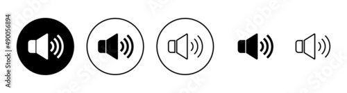 Speaker icons set. volume sign and symbol. loudspeaker icon. sound symbol photo