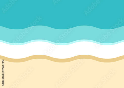 Sea waves and sandy tropical beach, summertime. Beach layer color background.