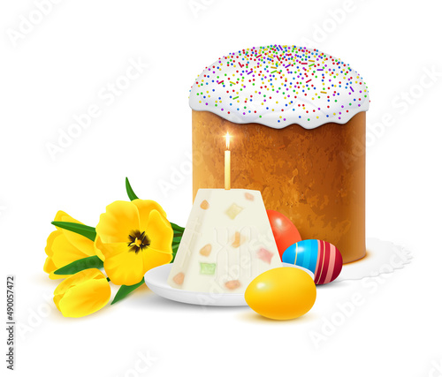 Eastern Orthodox Easter Realistic Composition