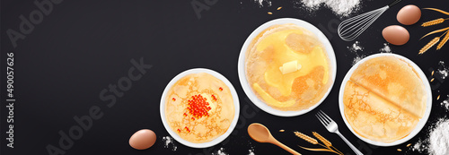 Maslenitsa Pancakes Realistic Illustration
