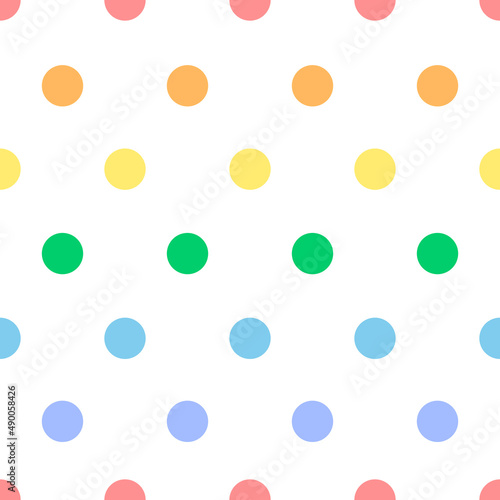 Seamless pattern multicolored dots vector illustration