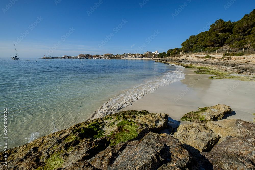 Es Dolç Beach, Ses Salines, Mallorca, Balearic Islands, Spain Es Dolç Beach, Ses Salines, Mallorca, Balearic Islands, Spain