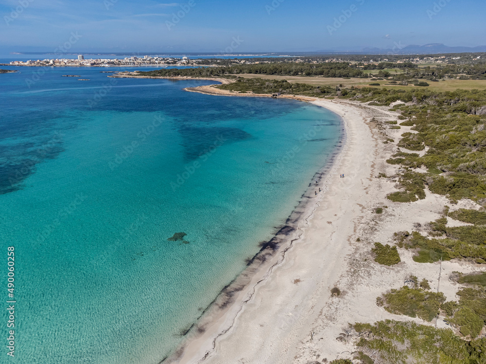 Es Dofi beach, Northern part of Carbo beach, Ses Salines, Mallorca, Balearic Islands, Spain