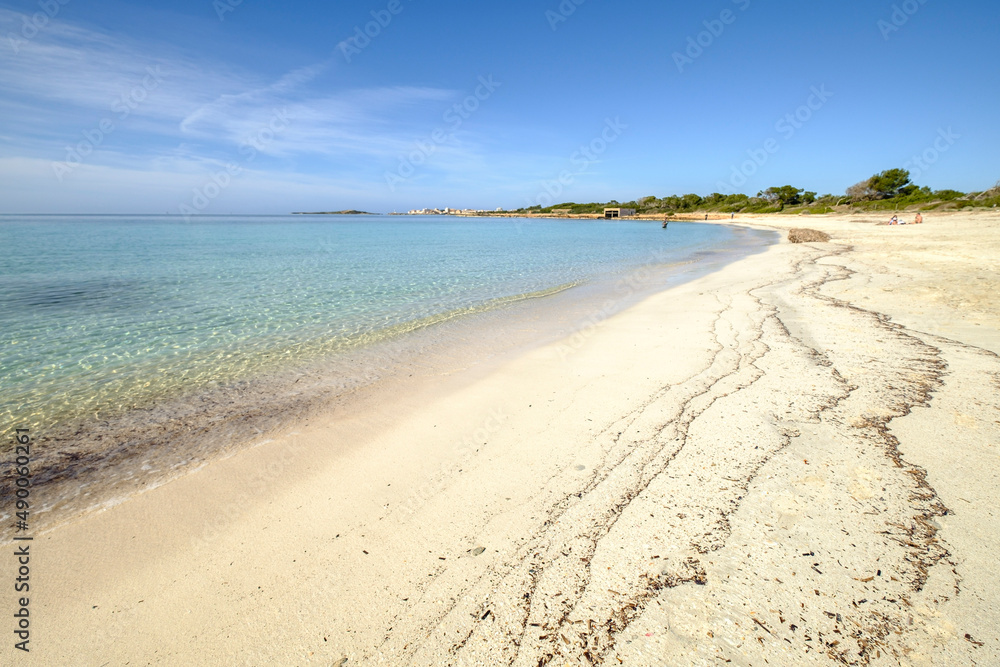 Es Dofi beach, Northern part of Carbo beach, Ses Salines, Mallorca, Balearic Islands, Spain Es Dofi beach, Northern part of Carbo beach, Ses Salines, Mallorca, Balearic Islands, Spain