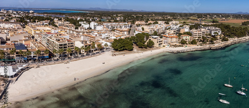 Bild auf Leinwand Colònia de Sant Jordi, Es Port beach view, Ses Salines, Mallorca, Balearic Islan