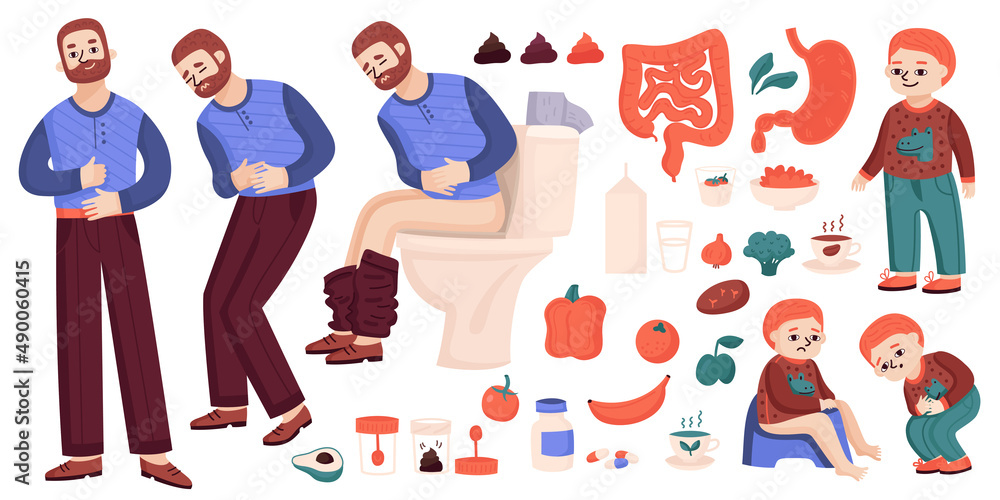 Poop Cartoon Icon Set Poop Cartoon Icon Set