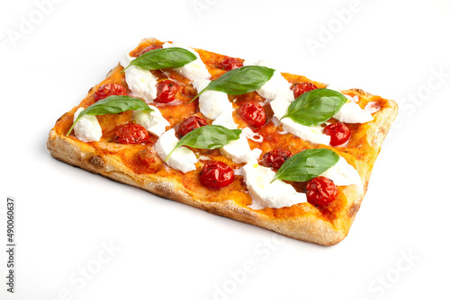 Pizza al taglio isolated on white background