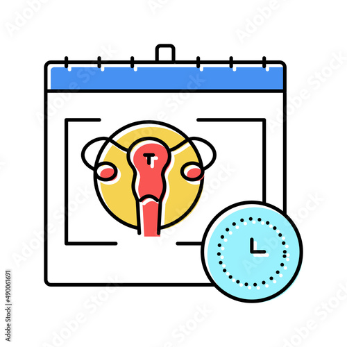 ovulation woman color icon vector illustration