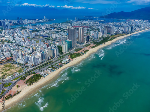 Aerial view of Da Nang city.