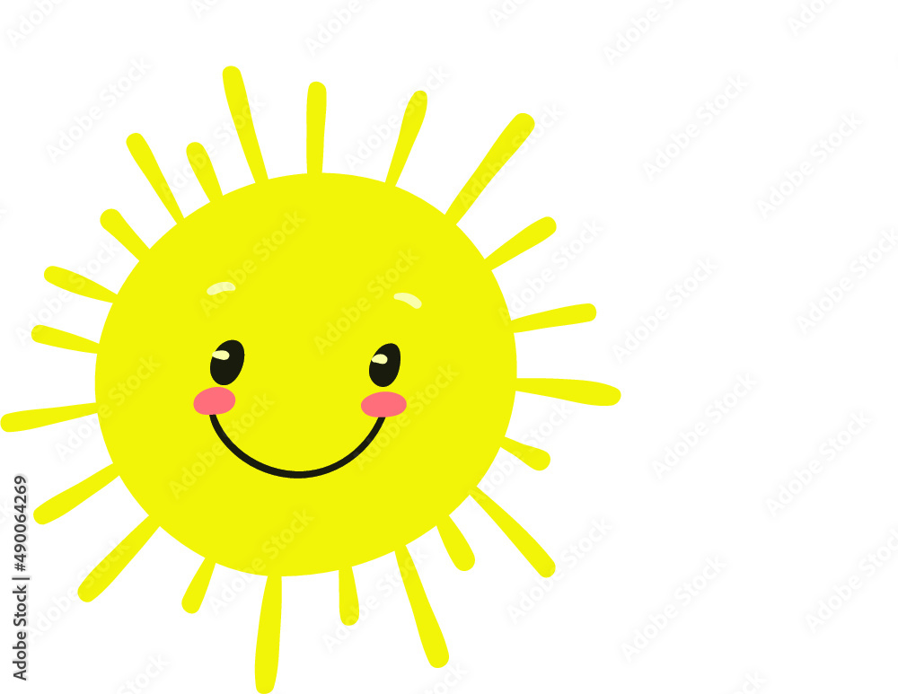 smiling sun,sun,cartoon,weather,yellow,sunshine with a smile