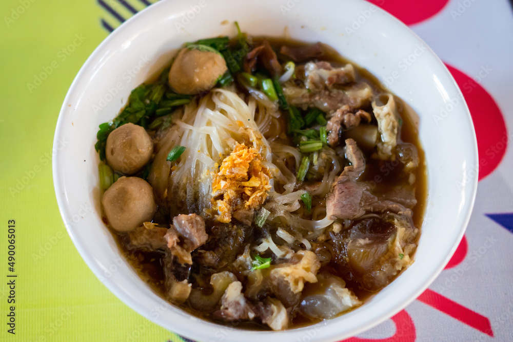 Beef noodles braised taste delicious at thailand Beef noodles braised taste delicious at thailand